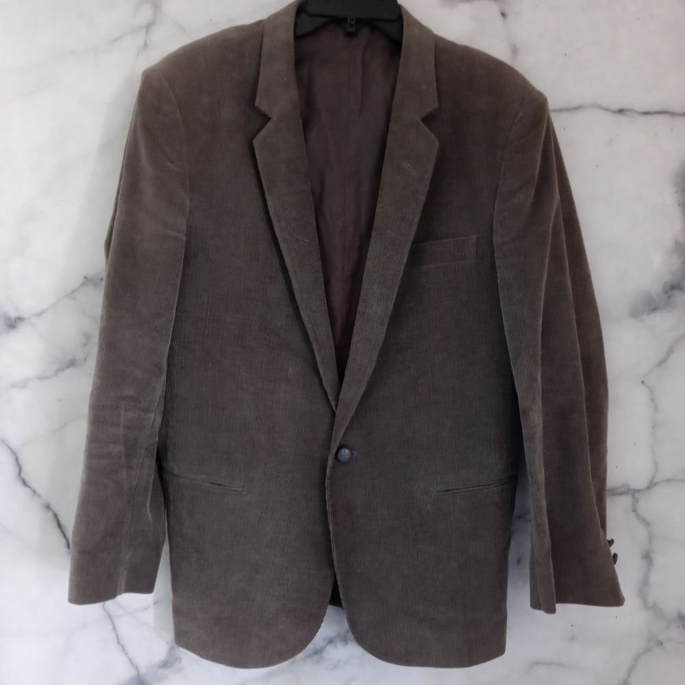 Mens Grey Corduroy Jacket/Blazer